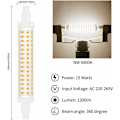 Miniatyrbillede 2 af 5: R7S LED Pære 118mm Dæmpbar, 10W Ækvivalent Halogen Pære 100W, Var