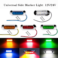 Miniatyrbillede 2 af 2: 10 stk. 10 V-30 V 12V 24V 4 LED krombelagt bilramme LED sidelys bagpositionslys bil bus lastbil gul