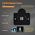 Miniatyrbillede 2 af 5: 12V USB-stikkontakt til panelmontering til 12V USB-stik til suuonee-adapter