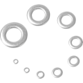 Miniatyrbilde 4 av 5: Rustfritt stål skive med oppbevaringsboks (pakke med 580) - Assortiment