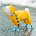 Miniatyrbillede 4 af 5: Regnjakke til kæledyr, Hunde Regnjakke med Reflekterende Striber, Åndbar