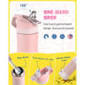 Miniatyrbilde 3 av 5: Isolerte vannflasker for barn med sugerør 400ML Isolerte flasker for barn