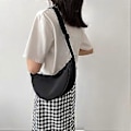 Miniatyrbillede 2 af 5: Fashion Canvas Skuldertaske Brysttaske Casual til Fest Studerende Udendørs Hvid Sort Black
