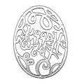 Miniatyrbillede 1 af 5: Glædelig Påske Æg Metal Skærestencils DIY Scrapbooking Album Papirkort Skabelon Form Prægning Håndværk