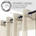 Miniatyrbillede 2 af 5: 2 stk. Beige Voile Gardiner 150x250 cm Semi-Sheer Øje i