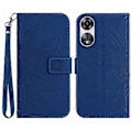 Miniatyrbillede 1 af 5: Til Oppo A58 4G Wallet Telefon Cover Solsikke Prægning Stativ Læder Etui med Håndrem Style E