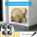 Miniatyrbilde 3 av 5: Triomphe Veggmontert Potteholder 2 Par Veggmontert Pottelokkholder