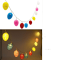 Miniatyrbillede 4 af 4: Farverige ægformede fe-lys, 3M 20 LED USB-lyssnor