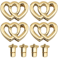 Miniatyrbilde 4 av 5: Veske Spenne 8 Stykker Twist Lås DIY Veske Spenne Hjerteformet Metall