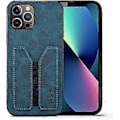 Pikkukuva 5 / 5: Kotelo iPhone 12 Pro:lle, PU-nahkainen lompakkokotelo luottokorttipaikalla, erittäin ohut suojakotelo iPhone 12 Pro 6,1 tuumalle (sininen)