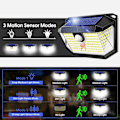 Miniatyrbild 4 av 5: 2-pack solcellslampor med rörelsesensor - 100 LED utomhus Moti