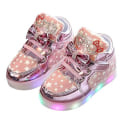 Miniatyrbild 1 av 5: Lysande skor Blinkande andningsbara sneakers Luminous Casual skor för barn.23.Rosa