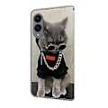 Pikkukuva 5 / 5: Samsung Galaxy S25 Edge Nahkakotelo Kuvio Painatus Lompakko Jalusta Käännettävä Puhelinkotelo Style N
