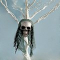 Pikkukuva 3 / 5: 4 kpl Halloween-kallo ripustuskoristeet Vaahtokallo Morsian Vaatteet