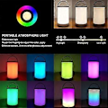 Miniatyrbilde 2 av 5: Bærbar Bordlampe, Oppladbar Berøringssensor Sengelampe med RGB Fargeskiftende Modus & Dimbar Varmhvit Lys & Minnefunksjon Nattlys for