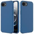 För iPhone 16e Skal Stöttåligt Flytande Silikon Mjukt Foder Baksida Telefonskal - Blå Blue