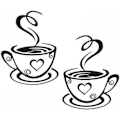 Miniatyrbillede 1 af 3: 2 stk. Kaffekop Design Stickers Væg Hjem Dekaler Køkken Restaura