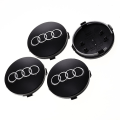 Miniatyrbillede 2 af 4: Audi sorte 60mm, 4-delt sæt af Audi alufælge, emblemer