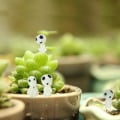 Miniatyrbillede 3 af 5: 10 stk. Lysende Spøgelsestræ Elf Mini Have, Kreativ Harpiks Hallowe