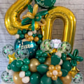 Miniatyrbillede 4 af 5: Grønne Konfetti Latex Balloner, 100 stk 25,4 cm Latex Party Balloner