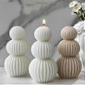 Miniatyrbillede 4 af 5: Unik Duftlys Støbeform Moderne Stribet Kugle Duftlysform til Unik Boligindretning og Gaver Style 1