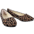 Miniatyrbillede 4 af 4: Moderigtige leopard sko, flade sko, spidse sko, fritidssko til kvinder (Khaki Leopard, Størrelse 40)