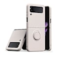 Pikkukuva 1 / 4: Silikoninen Integroitu Rengaskotelo Samsung Galaxy Z Flip4:lle Antique White