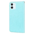 Pikkukuva 3 / 5: Ruusuaiheinen nahkakotelo iPhone 12:lle Green