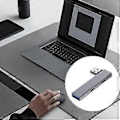 Pikkukuva 5 / 5: 4-in-1 USB3.0 -keskitin USB3.0-, USB2.0-portilla, USB - 2Type C+USB -adapteri, USB-jakaja 5 Gbps USB3.0 -dataportti 480 Mbps USB2.0 Hopea Silver