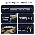 Miniatyrbilde 5 av 5: RYRA 100W USB C HUB Dockingstasjon 4K 60Hz Til -kompatibel VGA PD Adapter USB 3.1 Utvidelse