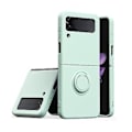 Pikkukuva 1 / 4: Silikoninen Integroitu Rengaskotelo Samsung Galaxy Z Flip4:lle Light Cyan