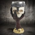 Miniatyrbillede 4 af 5: Rustfrit stål kranie kaffekrus harpiks Halloween kranie drikke C