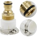 Pikkukuva 5 / 5: Hanaan liitin letkun liitin sovitin - sopii 20 mm liittimille, messinki
