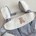 Miniatyrbillede 5 af 5: Sæt med babyhagesmække, absorberende og blødt bomuldsstof til savlende og tandfrembrud hos spædbørn og småbørn, tilbehør til babybærestol patch rabbit
