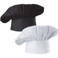 Miniatyrbilde 1 av 5: Kokkehattsett med 2 pakker, justerbar elastisk for voksne, Baker Kitchen Co