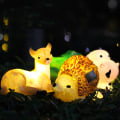 Miniatyrbilde 2 av 2: Hagefigur med solcellelys, Harpinfigur i harpiks, Vanntett