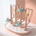 Miniatyrbillede 2 af 5: (Pink) Babyflaske Tørrestativ Kaktus Flaske Tørrestativ Design Flaske Tørrestativ