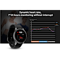 Miniatyrbillede 3 af 4: Smartwatch til kvinder, Bluetooth Smartwatch med pulsmåler og skridttæller
