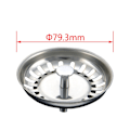 Miniatyrbillede 4 af 5: 1 stk. rustfrit stål køkkenvaskfilter, vaskefilter S