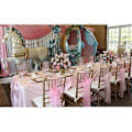 Miniatyrbilde 4 av 5: Organza Stoltrekk Bred Tyll Sløyfe Bånd Sløyfe Bryllupsfest Pink 100 Pcs