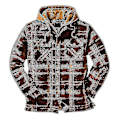 Miniatyrbillede 3 af 4: Quiltet Tyk Plaid Langærmet Løs Jakke Herre Hættetrøje Quiltet Foret Flanel.2XL.Rød Red 2XL