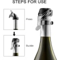 Miniatyrbillede 5 af 5: （2 stk.）Champagnepropper i rustfrit stål med silikone