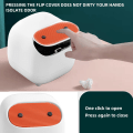 Pikkukuva 2 / 5: Pieni (Valkoinen) Ninja Press -kannellinen roskakori toimistoon, makuuhuoneeseen,