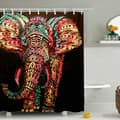 En uppsättning (färgglad elefant, ca 180*180cm) Design Duschgardin