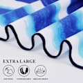 Miniatyrbillede 2 af 4: 2 stk. Sandafvisende mikrofiber strandhåndklæde til mænd og kvinder 176x76 cm