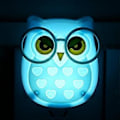 Miniatyrbillede 4 af 4: Bærbar Sød Tegneserie LED Natlampe Auto Kontrol Sensor Lampe Børneværelse Væglampe Blå