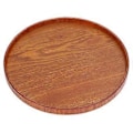 Miniatyrbilde 4 av 5: Serveringsbrett i tre, rundt, slitesterkt, enkel elegant stil, bred anvendelse, blank overflate, stabil struktur, trebrett 27cm