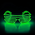Miniatyrbilde 1 av 3: Lysende Shutter Neon Rave Briller El Wire Solbriller LED Voice A