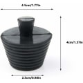 Miniatyrbilde 3 av 5: -Sett med 4 universelle silikon baderom vaskeslukpropper (2 svarte a