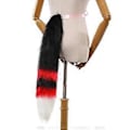 Miniatyrbillede 1 af 5: Lolitas Ulvehale Blød Lang Falsk Pels Ræve Katte Kostume Hale til Halloween Julefester Kostumer Gaver sort plus rød plus black plus red plus